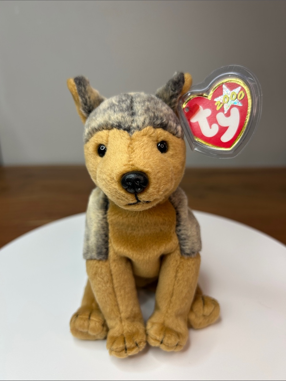 3/$25🌻  2000 TY Beanie Baby Sarge the German Shepherd Retired w/ Display Case